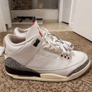 Jordan White and Gray Sneakers